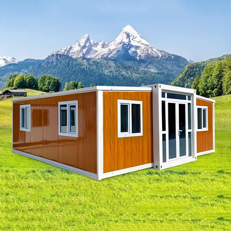 Container House Foldable 40 Foot 20 Foot Prefabricated Container Insulated Mobile Prefabricated House Three Bedrooms And Kitchen