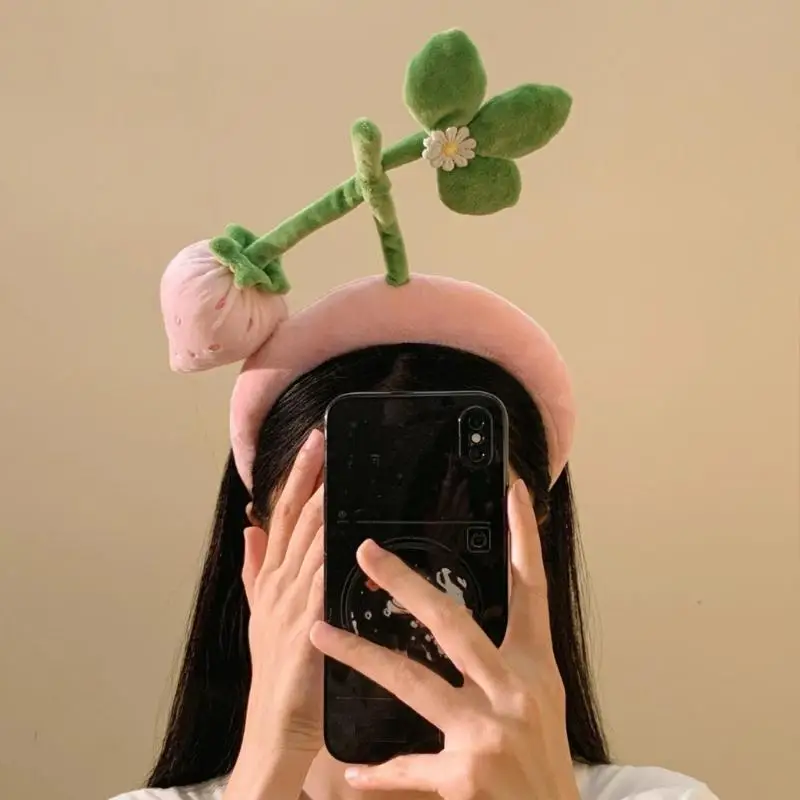 39BB Lovely 3D Fruit Plush Hairhoop Hair Styling Hairband For Women Girl Face Washing