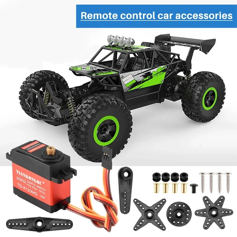 Impermeável Servo Digital para Carro RC, Metal Gear, High Torque, Controle Remoto, Modelo Veículo Toy, 180 Ângulo, 270 Ângulo, 20kg, TD-8120MG