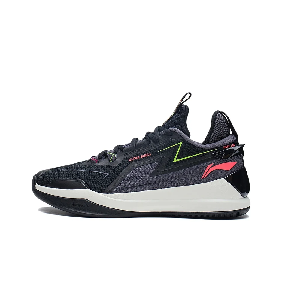 Li Ning Sof Flash 2 Basketball Shoes Men's Mid Top Black ABAS099-2