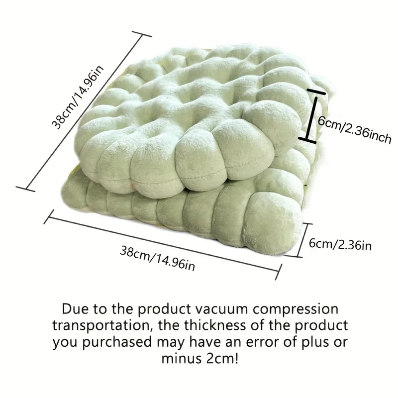 Large Biscuit Shaped Plush Seat Cushion, Soft Creative Cookie Pillow Decorative Back Pad for Japanese Tatami Chair