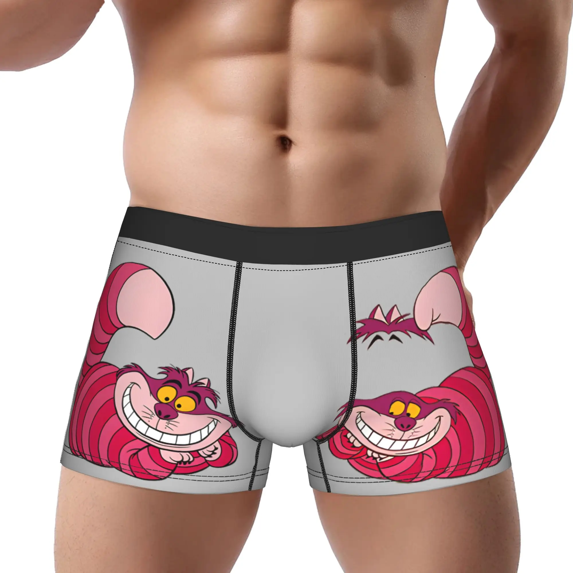 

1Piece Cheshire cat Alice In Wonderland Underpants Breathbale Male Underwear Comfortable Shorts Boxer Briefs