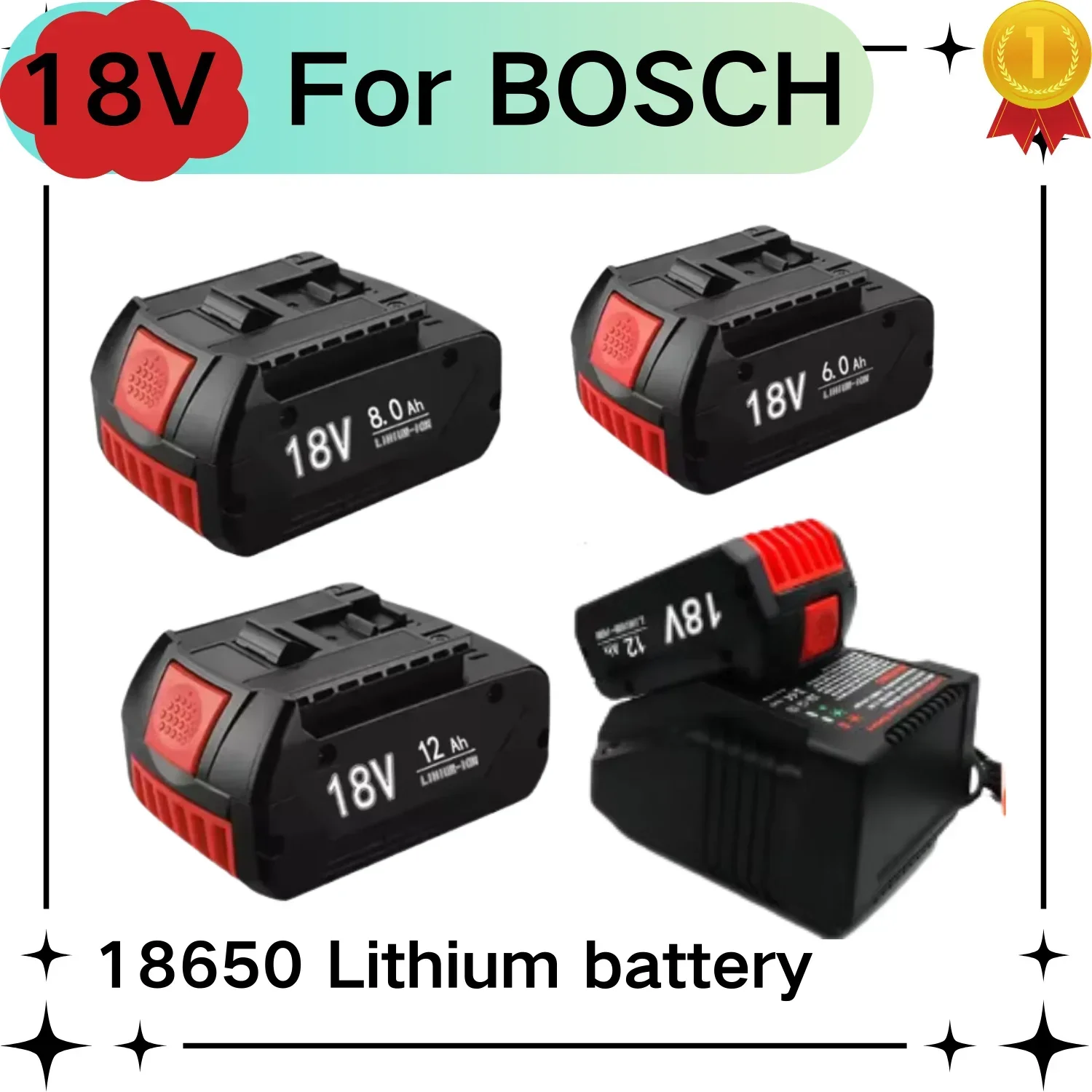 High-Performance For BOSCH 18Volt 6.0Ah LITHIUM-ION BATTERY GBA18V Professional GBA GSR GSB BAT609 (KC) Rechargeable Battery