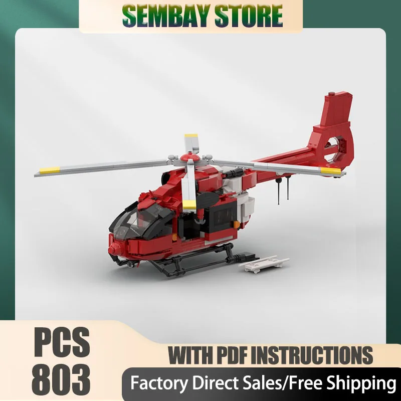 

Модель Fifgter Moc, строительный кирпич, модульный 1EC H145 REGA, больничная модель, технологический блок, рождественская игрушка «сделай сам», строительный набор, подарок