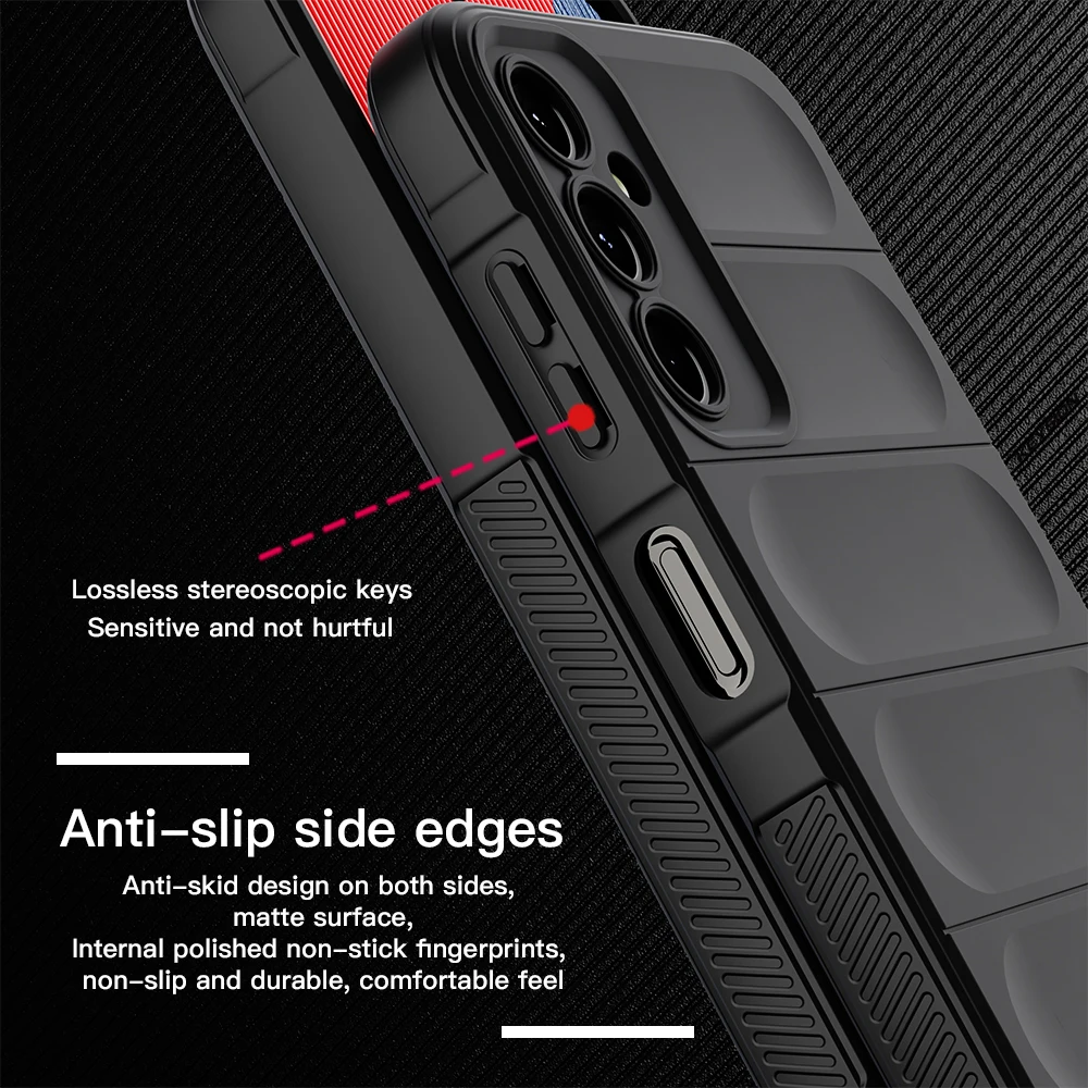 KEYSION Shockproof Case for Samsung A25 5G A15 A54 A34 A24 A14 LTE A13 Anti-skid Soft Silicone Phone Cover for Galaxy A05S A04S