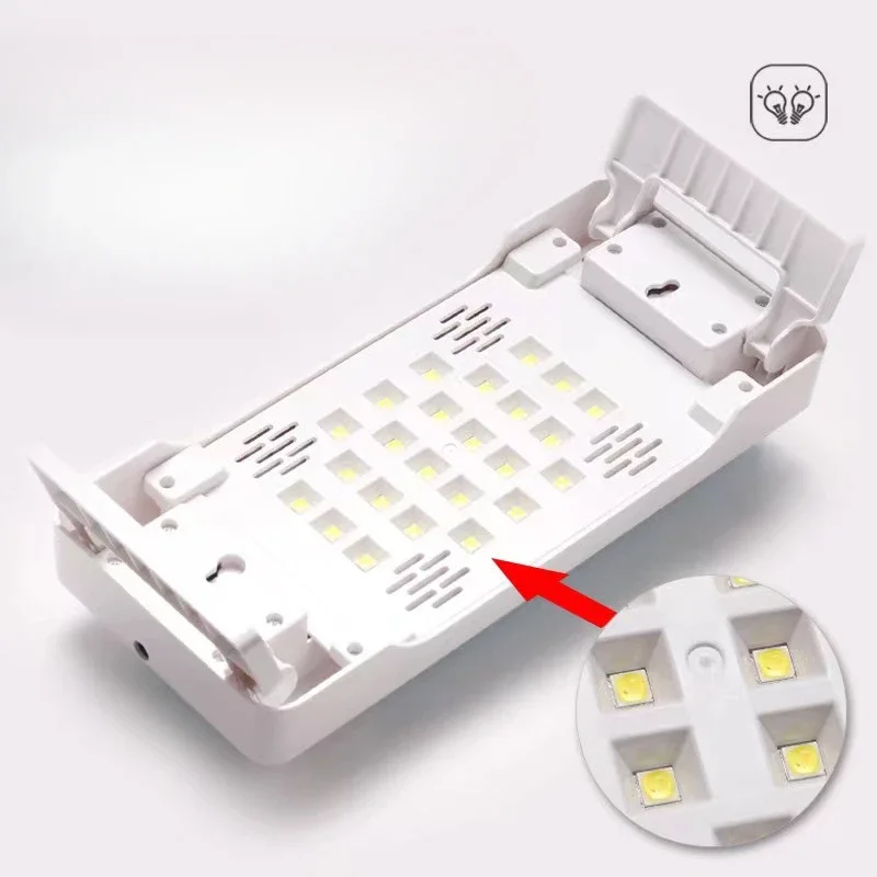 Travesseiro de mão lâmpada do prego dobrável portátil máquina fototerapia óleo cola lâmpada máquina secagem detecção inteligente longa vida útil da bateria