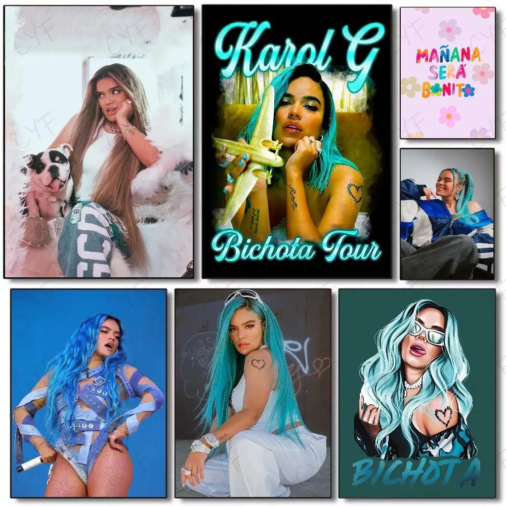 

Colombia Singer K-Karol G Poster Art with prints Home bedroom living room decoration gift
