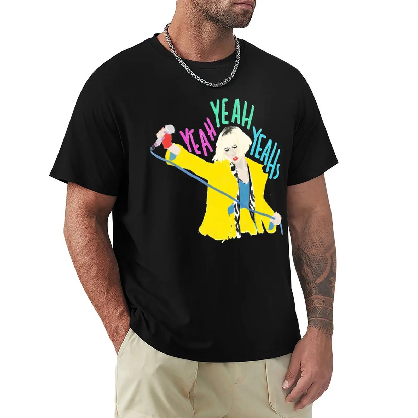 Karen O Yeah Yeah Yeahs T-Shirt oversized t shirt boys t shirts plain t-shirt Men's clothing