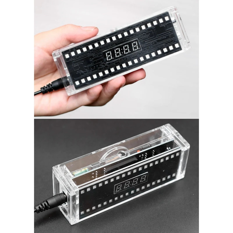 The Newdc 5V Colorful LED Sound Control Spectrum Rhythm Light Module Digital Clock Electronic DIY Welding Practice Kit