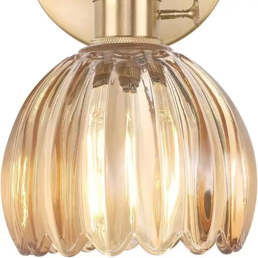 E27/E26 glass wall lamp Nordic hallway corridor bedside bathroom mirror front light fixture view 6