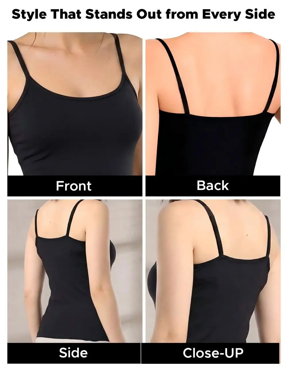Veykashi Damen-Top mit Blumendruck, lässiges Camisole-Top, Y2k-Top, Tank-Top, Damenkleidung, sexy Top, Tank-Top für Damen, Damen-Tops – Detail 4