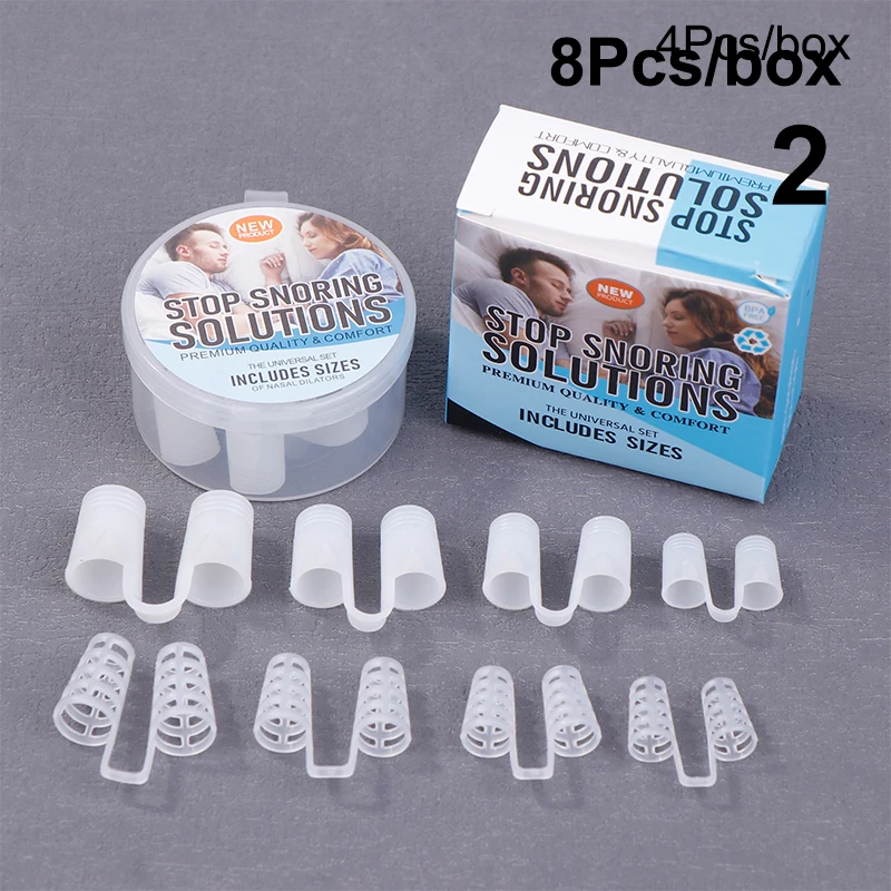 4/8 шт. силиконовый носовой расширитель против храпа для легкого дыхания, предотвращения храпа, лучше для дыхательного ухода за здоровьем