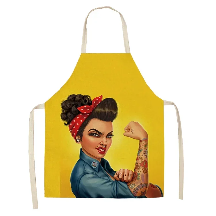 CLOOCL Parent-child Kitchen Apron Super Mama Dot Print Polyester Aprons for Child Adult Home Cleaning Tools Lacing Baking Aprons