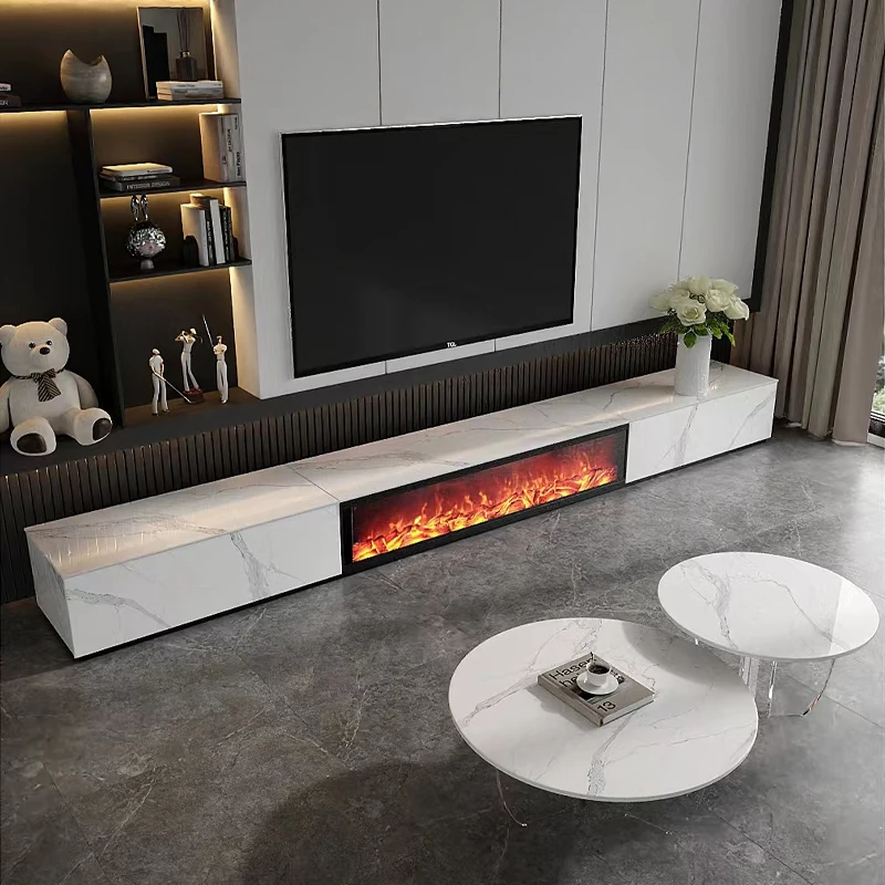 

Design White Luxury Tv Cabinet Decoration Light Storage Display Tv Cabinet Fireplace Modern Szafka Pod Telewizor Furniture