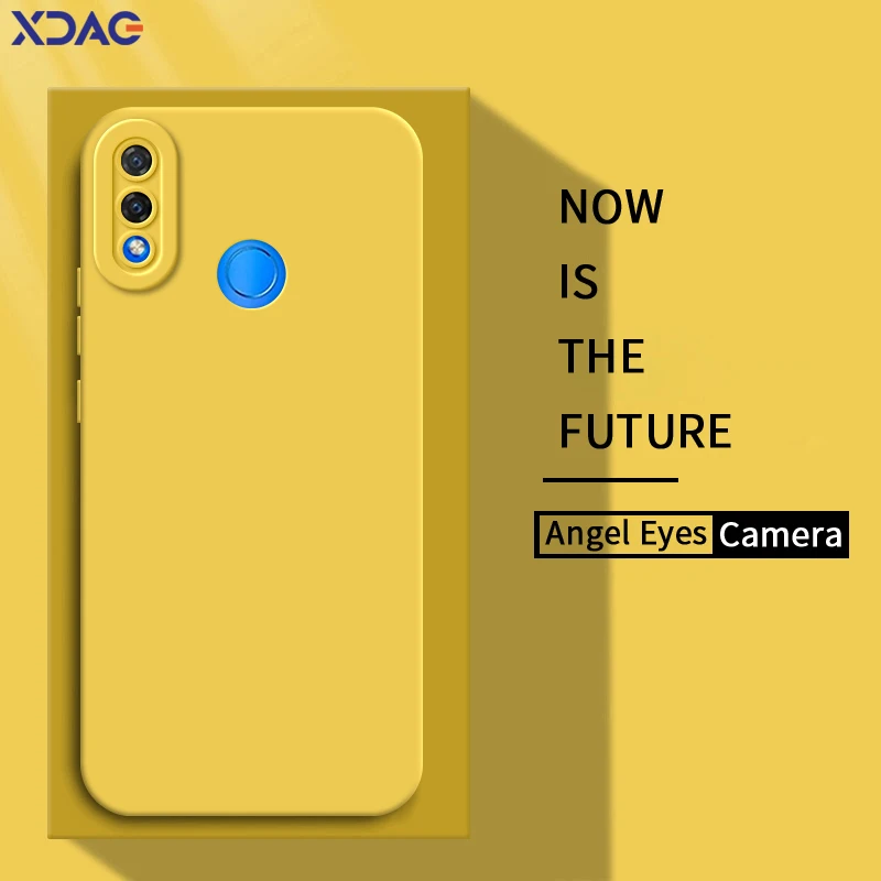 

Angel Eyes Square Liquid Silicone Case for Huawei P Smart Plus Pro Z 2018 2019 2021 Soft 360 Protective Shockproof Cover Housing
