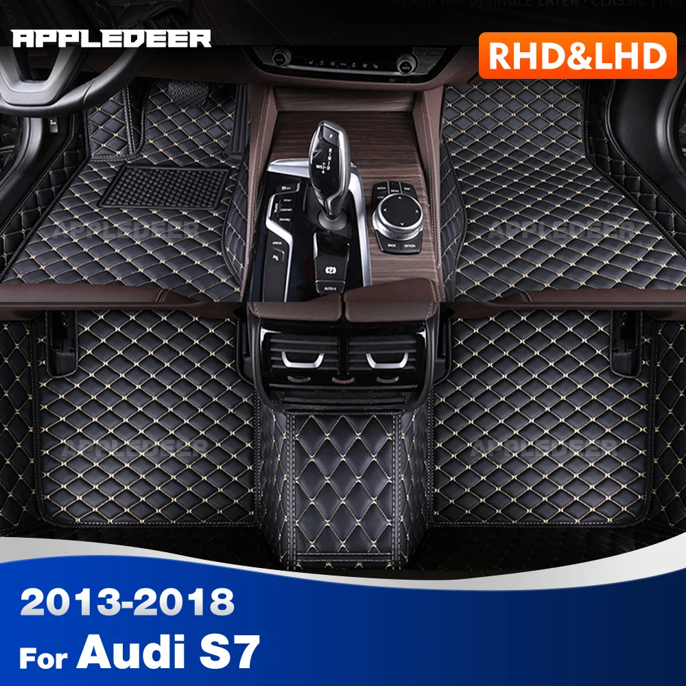

Car Floor Mats For Audi S7 2013 2014 2015 2016 2017 2018 Custom Auto Foot Pads Automobile Carpet Cover Interior Accessories
