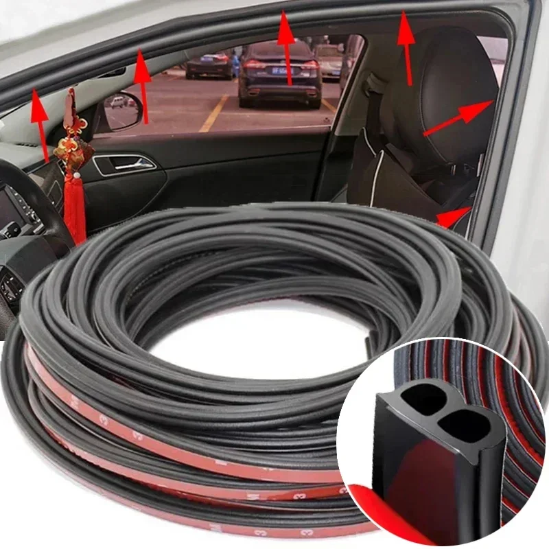 Soundproof Car Door Edge Rubber Seal Strips Universal Type Engine Trunk Cover Sealing Strip Noise Insulation for Auto Sealants