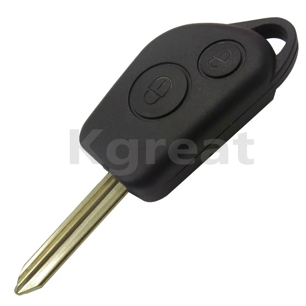 Kgreat 2 pulsanti Remote Car Key Shell Case per Citroen Elysee SX9 Saxo Xsara Picasso Berlingo C2 C3 per Peugeot 106 206 306 205