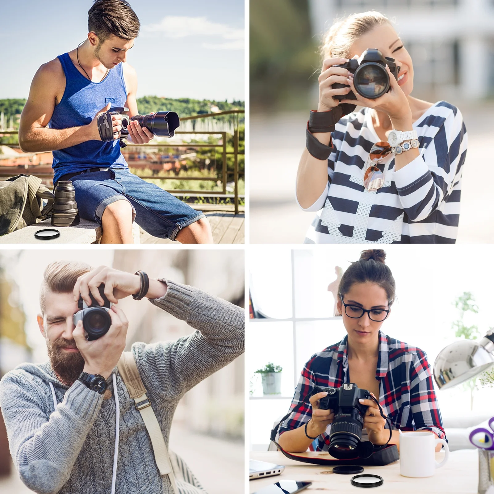 

2pcs 52Mm Gradient Nd Filter For Camera Exposure Balance Graduated Neutral Density Lens Filter Compatible With Slr Mirrorless