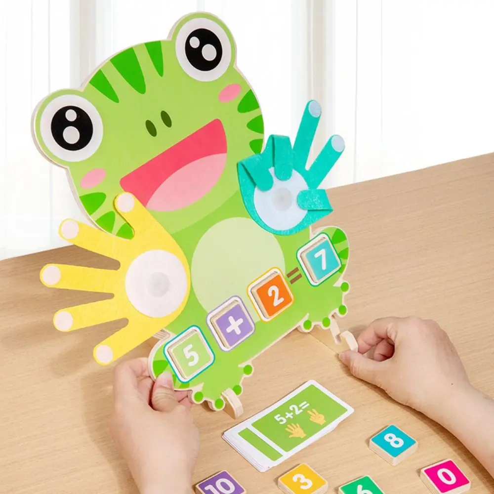 Montessori Frog Finger Operation Kids Toy Puzzle Educational Toys Frog Finger Numbers Math Toy Model DIY Children Counting Toys