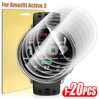 For Amazfit Active 2 Screen Protector Curved Soft Edge Protective Film Anti-scratch Soft TPU Hydrogel Film for Amazfit Active 2