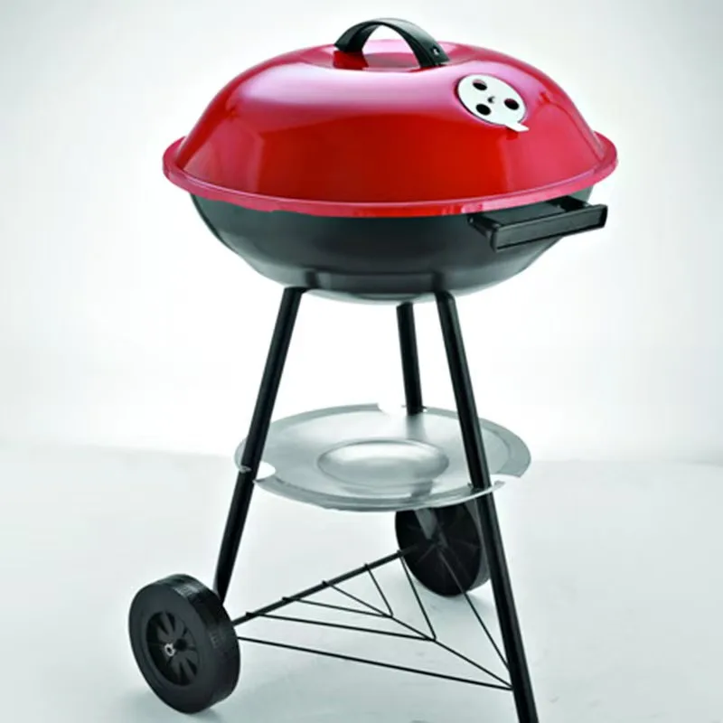 

Modern Classic Adjustable Height Folding Iron Portable Barbecue Grills Indoor Outdoor Family Camping with Wheels Metal Material