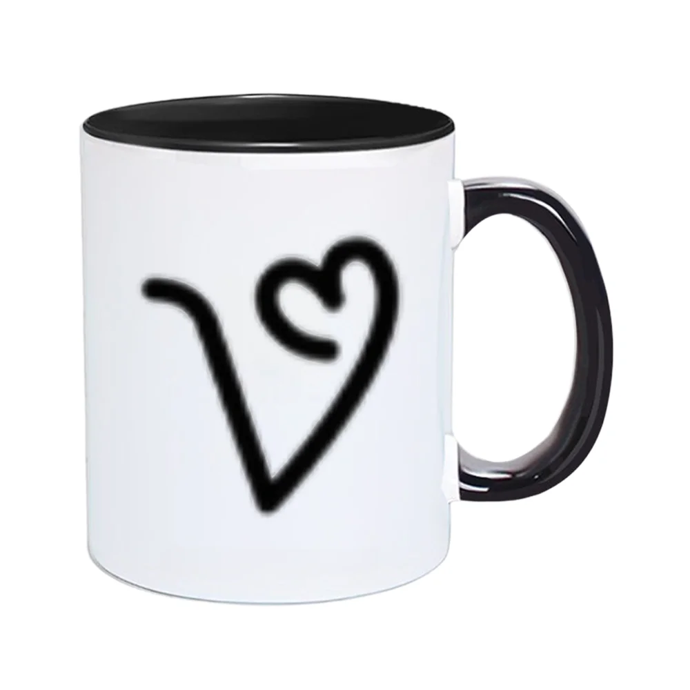11oz Ceramic Coffee Mug with Heart Pattern Tableware for Valentine's Day and birthday Mother’s Day Father’s Day Holiday Present