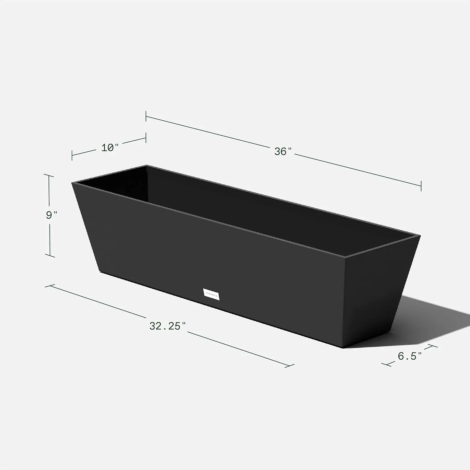 Pure Series Window Box Planter - Tapered Outdoor Planter