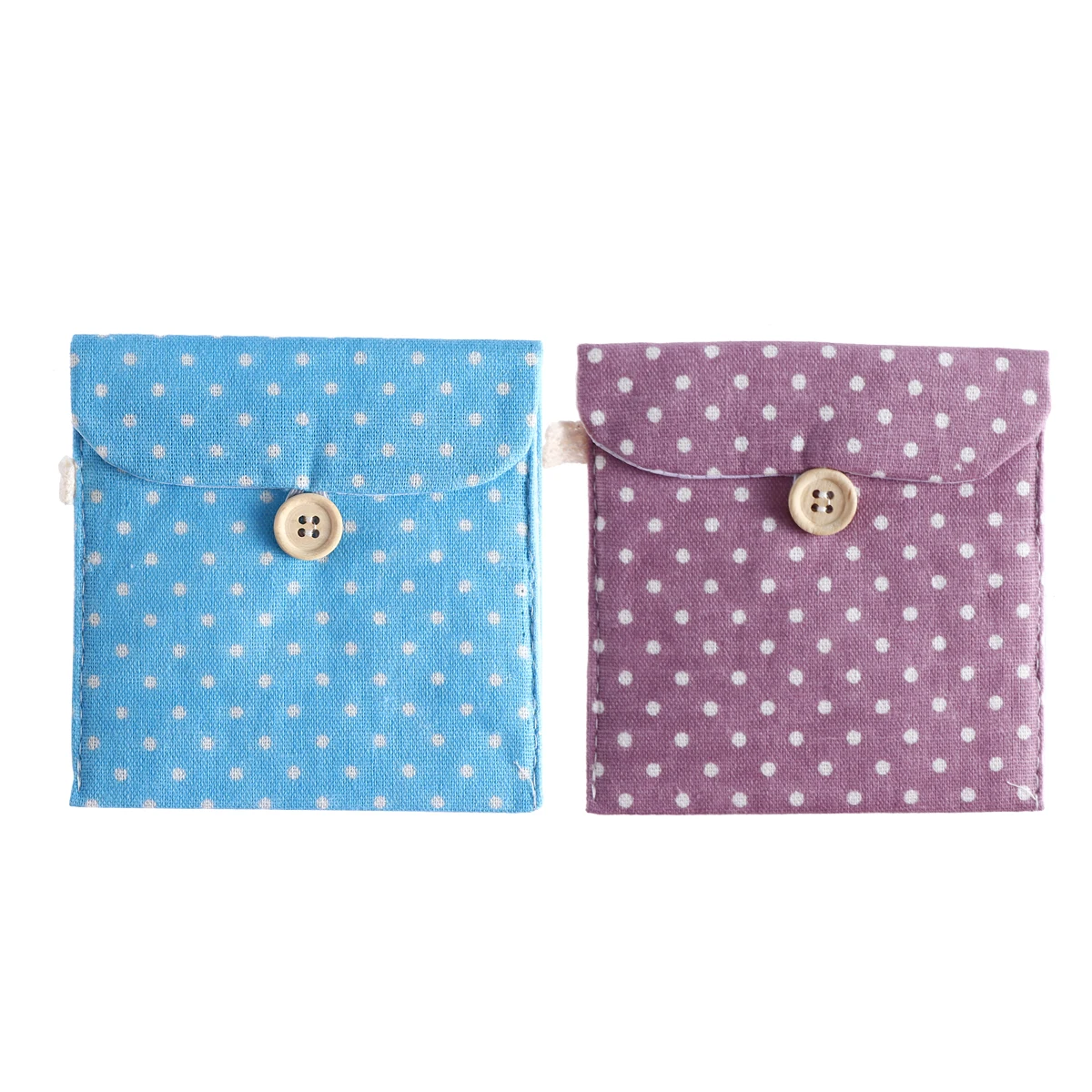 Women Sanitary Pouch Menstrual Pad Holder Plain Secret Cute Dot Purse Durable Cotton Travel Kit Bridesmaid Bag Jewelry