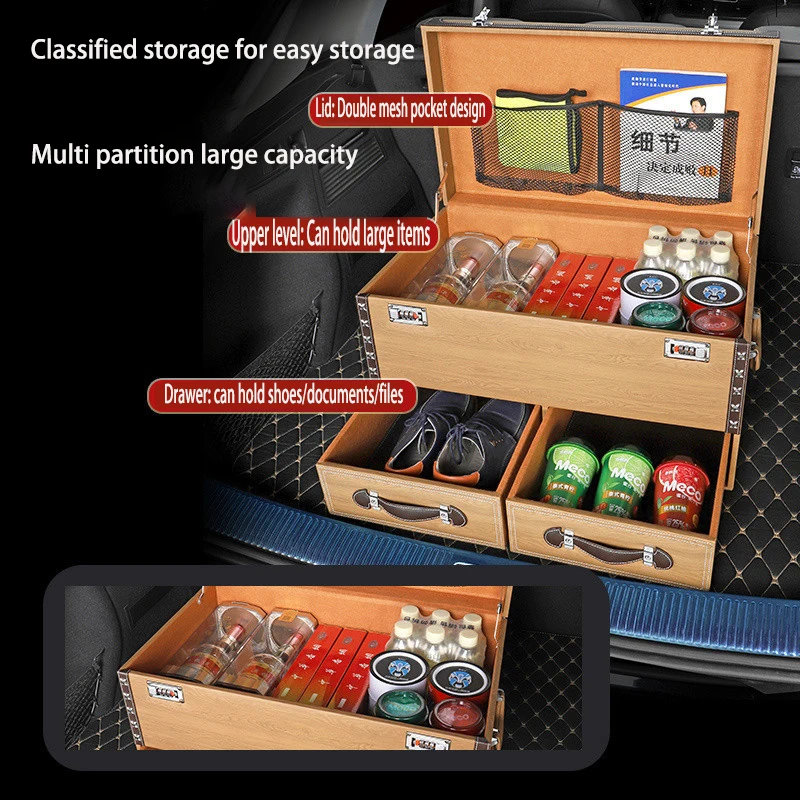 

Car Trunk Organizer Box Large Capacity Auto Multiuse Tools Storage Bag Stowing Tidying Folding for Emergency Storage Box