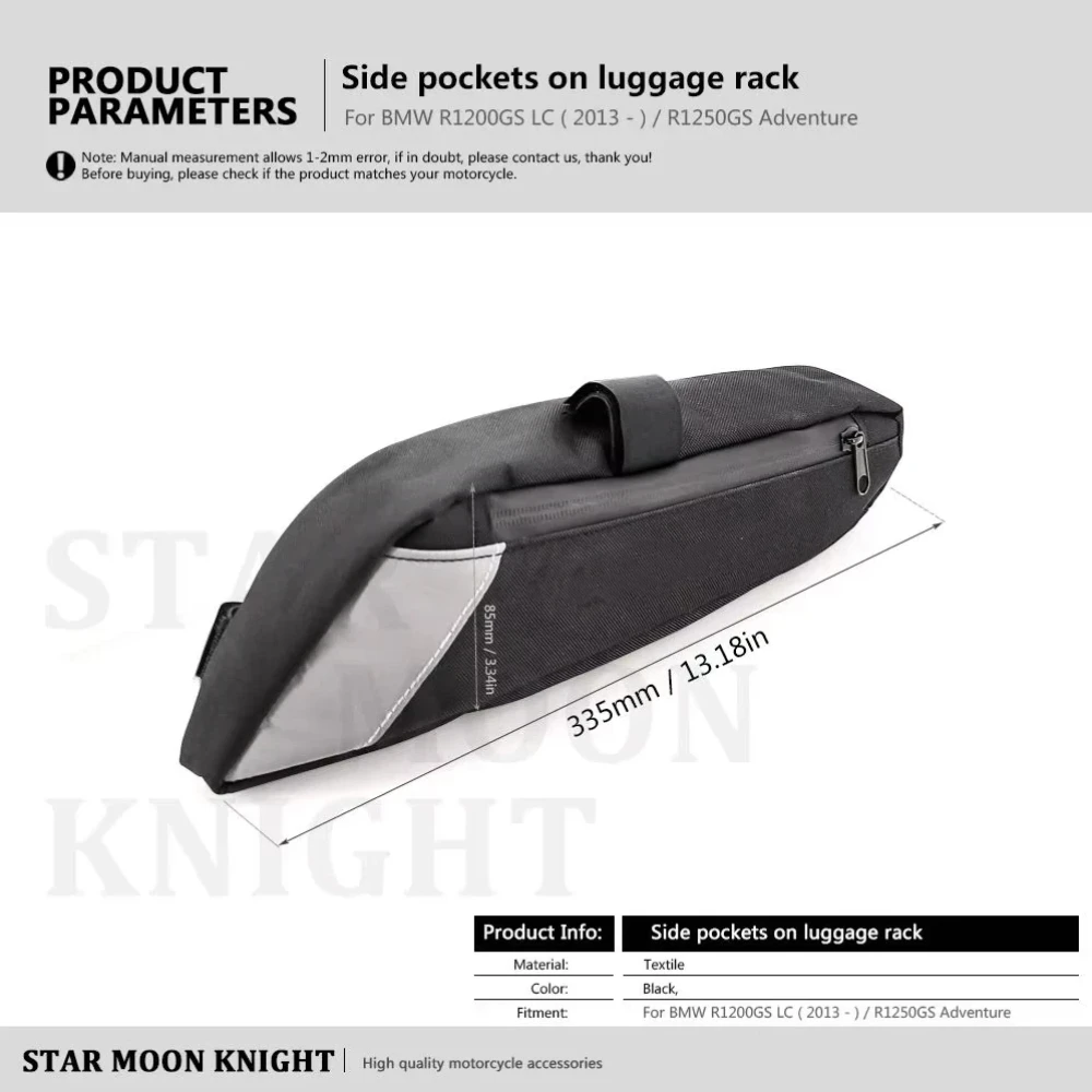 Motorcycle Tail Rack Side bags Waterproof Bags Frame Side Pockets For BMW R1200GS LC 2013 - 2020 R1250GS Adventure Accessories image 5