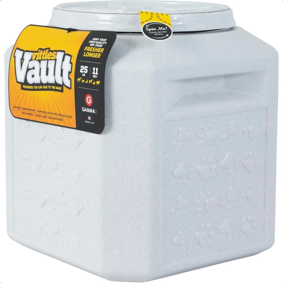 

Vittles Vault Pet Food Storage Containers Sealed Dog and Cat Food Storage Container Fits up to 25lbs Made in the USA [12L x 13.