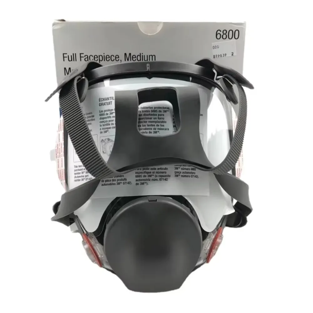 1Pc 6800 Full Face Chemical Respirator Original Silicone Gas Mask for Paint Pesticide Spray & Dust Protection Safety Work