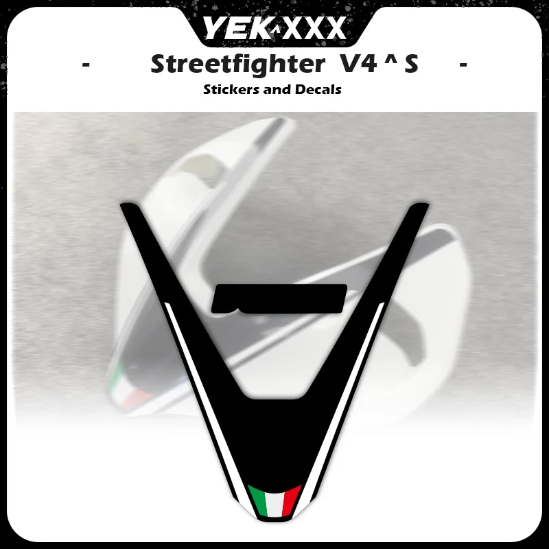 Untuk Ducati STREEETFIGHTER V4 V4S Decal: Street Fighter Headshell kepala mobil Tricolor gaya asli replika kustom
