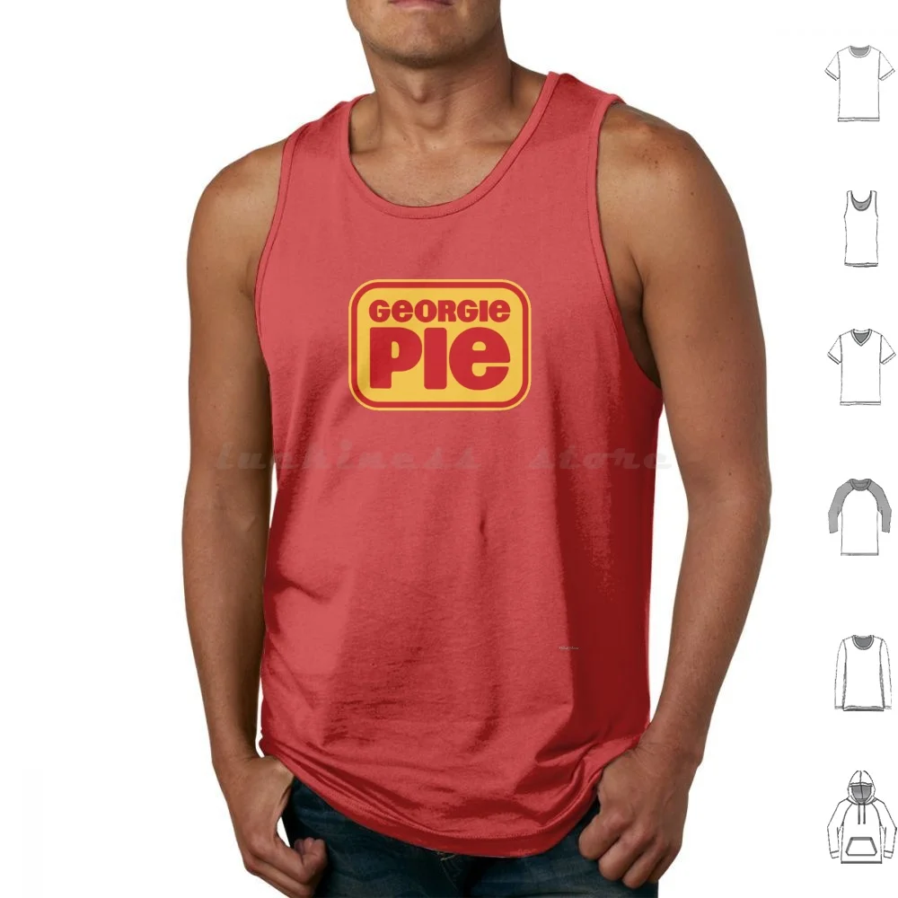 

Georgie Pie Tank Tops Vest Sleeveless Nz New Zealand Georgie Pie Fast Food Logos Pie Food Kiwiana Kiwi