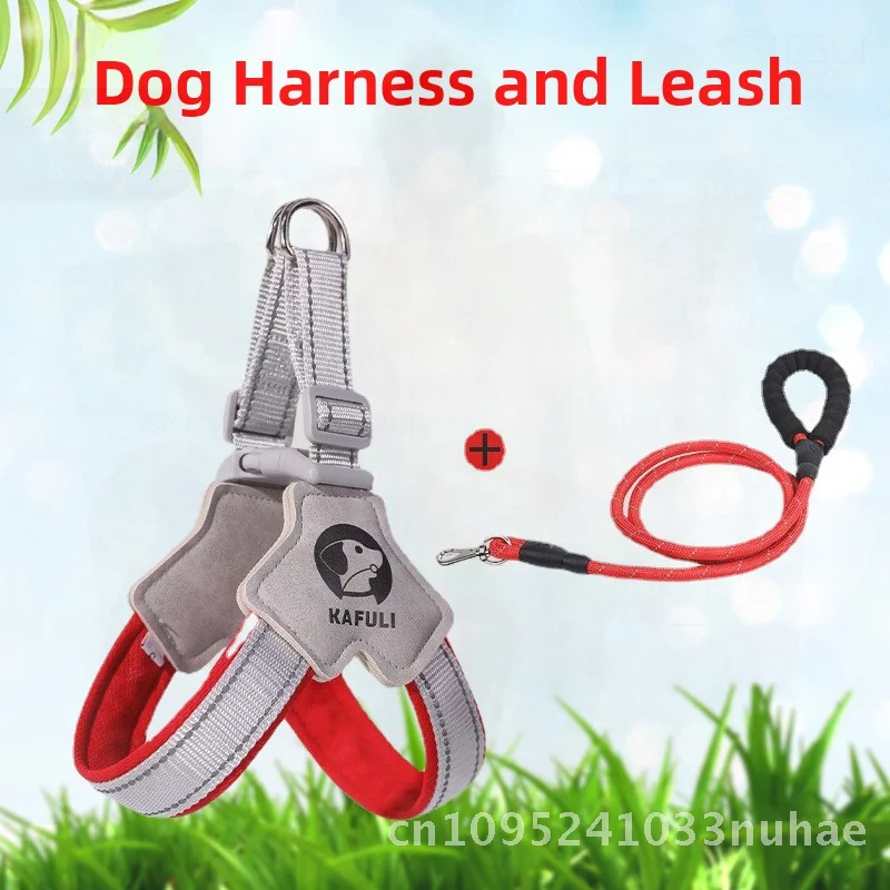 

Adjustable Dog Leash for Small to Large Dogs Yellow/Black/Red/Blue Reflective round Rope Foam Grip Chest Strap Walking Leash