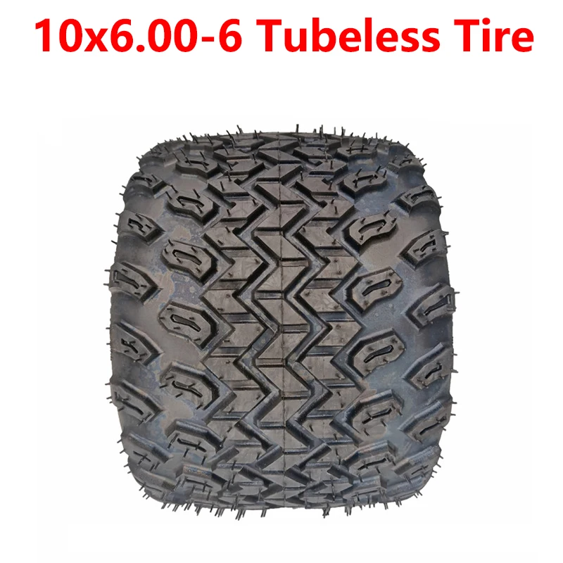 High Quality 10*6.00-6 Tube 10 Inch Widened Tire 10x6.00-6 Motorcycle Tubeless Tire Vacuum Off-Road Electric Scooter Motor