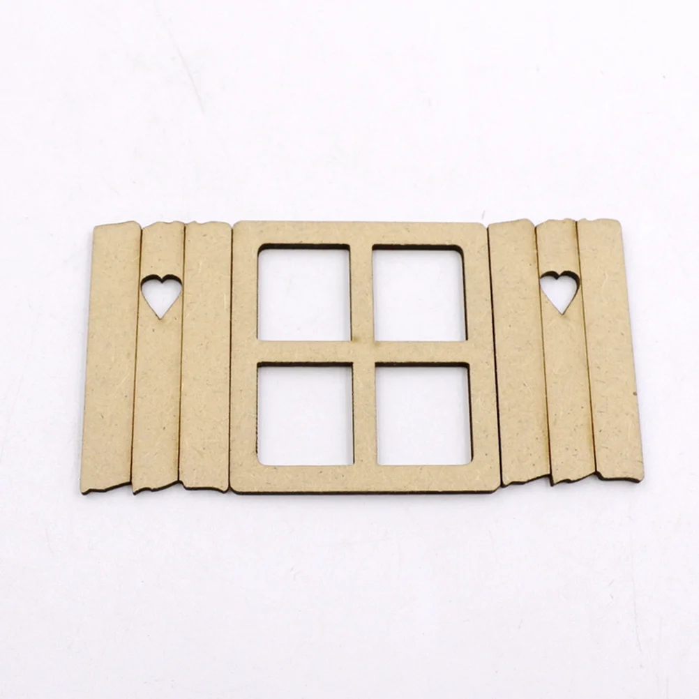 

5Packs Window Shape Wooden Pieces Smooth Premium Wood DIY Crafts Creative Decorations School Birthday Party Wooden Cutouts