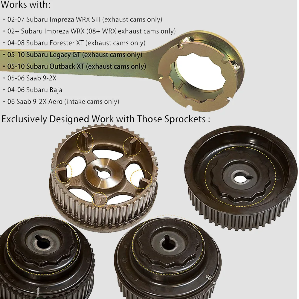 

Инструмент для снятия и установки звездочки впускного/выхлопного кулачка STD для Subaru Impreza WRX, замена уплотнителей кулачка, снятие головки блока цилиндров