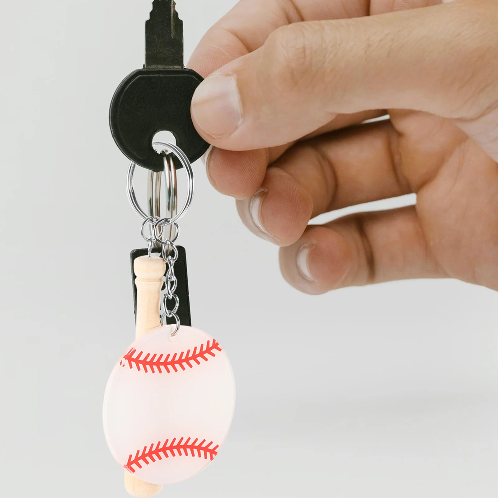 10개 야구 키체인 정교하고 부드러운 가방 펜던트 스포츠 키링 여성 남성 소프트볼 파티용