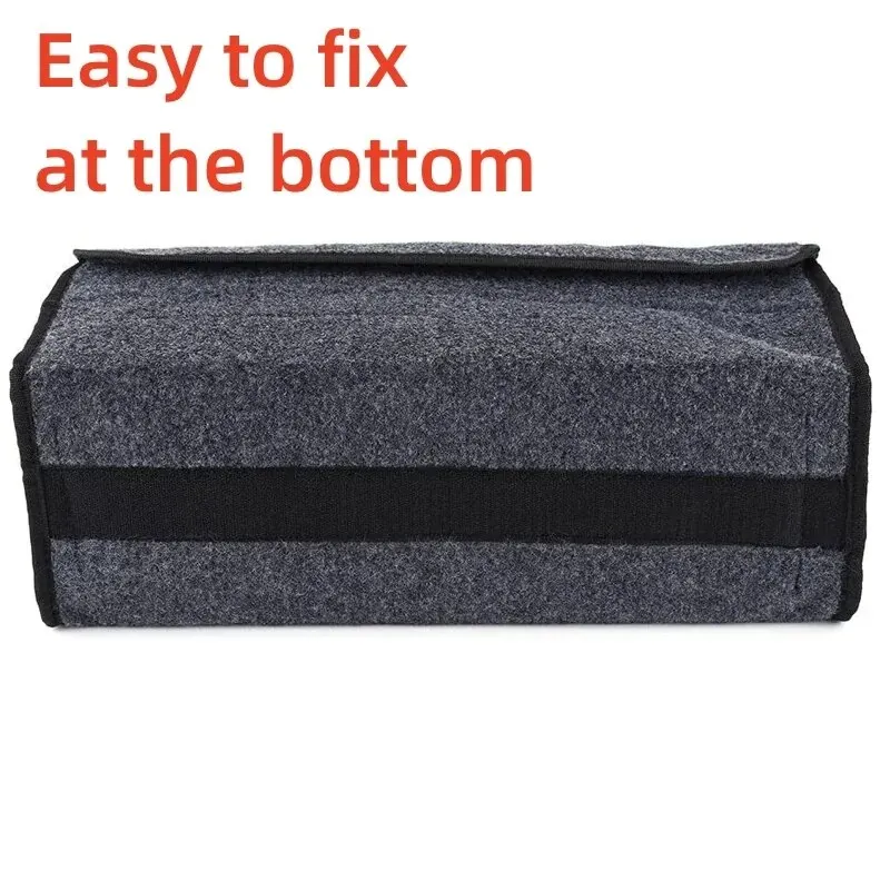Large Anti Slip Compartment Boot Storage Organizer Tool Car Storage Bag Car Trunk Organizer Soft Felt Storage Box Accessories image 5