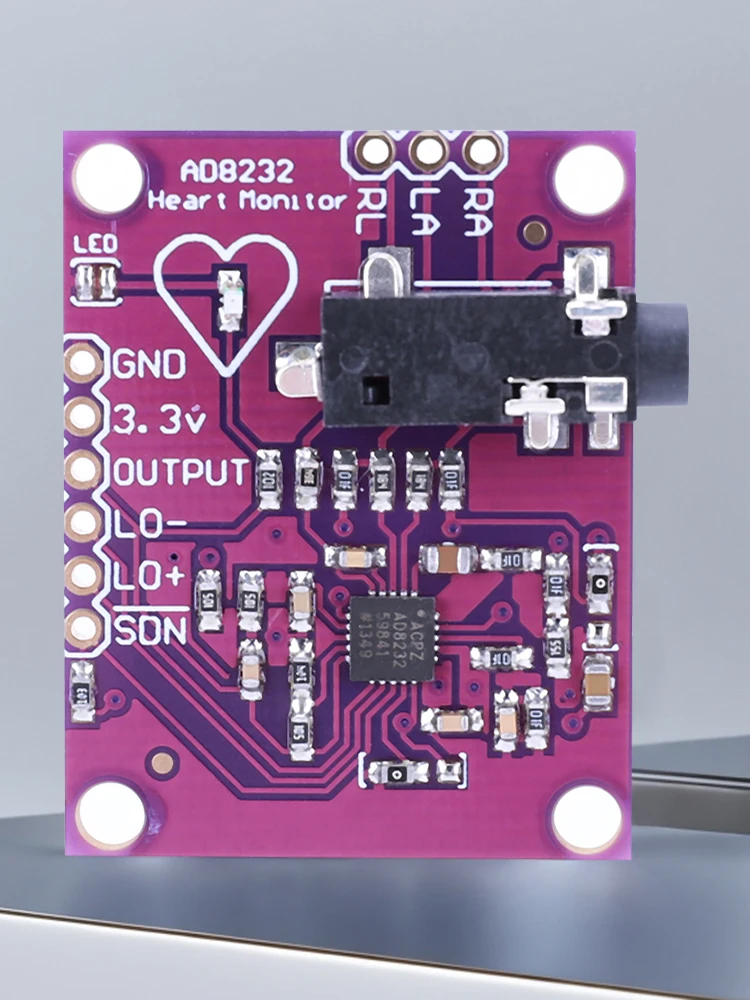 AD8232 ECG Physiological Measurement Heart Pulse DC 3.3V ECG Monitor Sensor Module Electric Unit Modules for Arduino