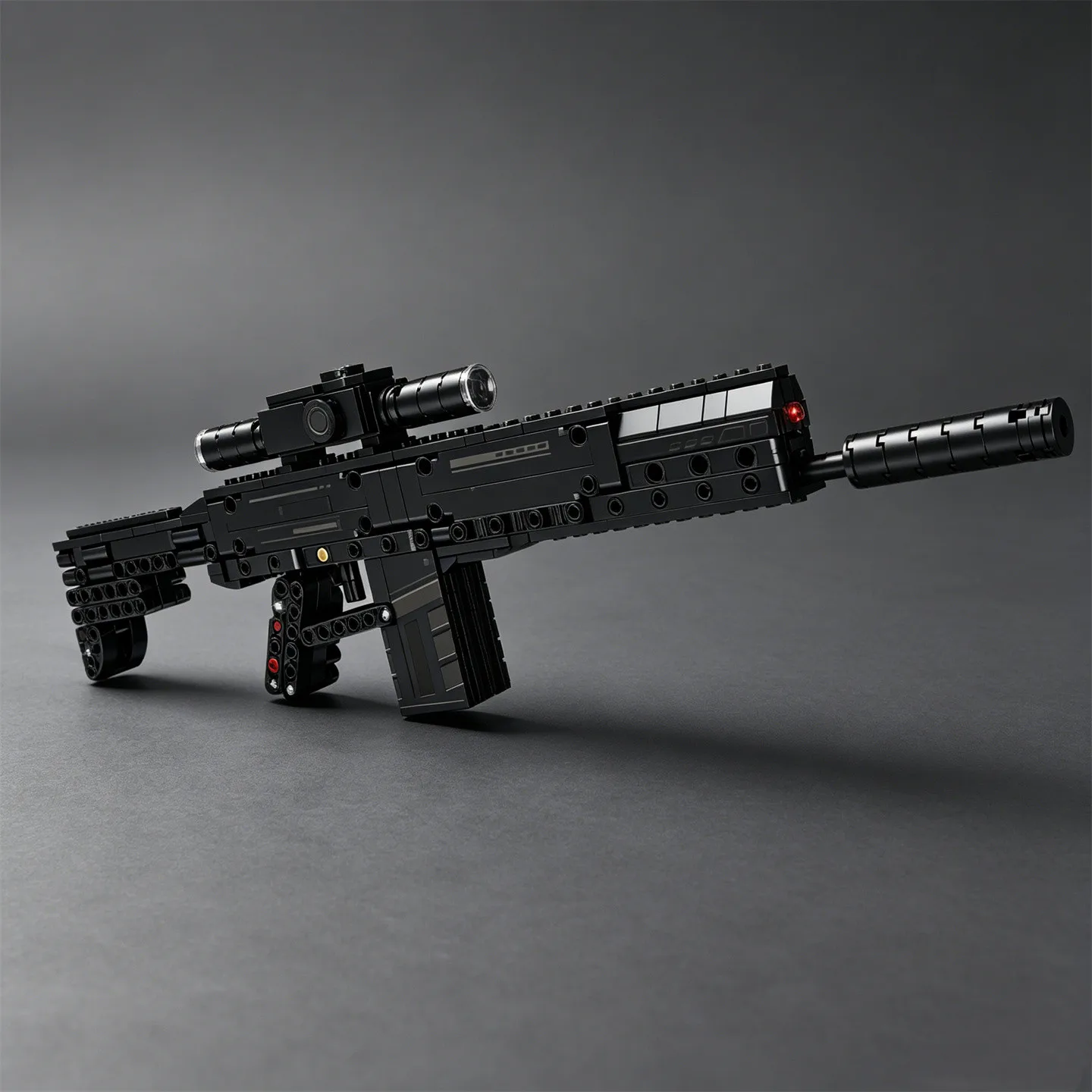 Kit de modèle de fusil de combat M7 de l'armée américaine, construible, capable de tirer des balles XM7, jouet MOC