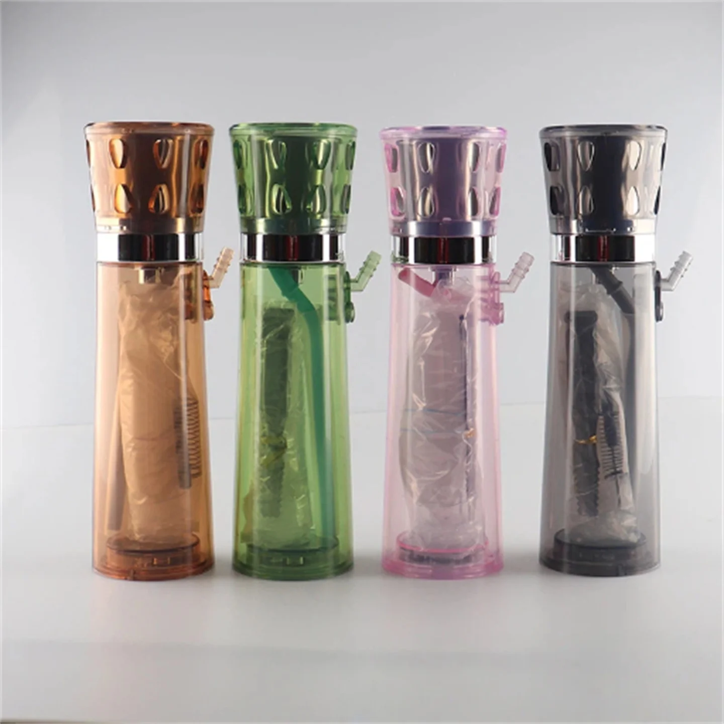 3 Pieces/Lot Portable Acrylic Car Hookah Cup With Led Light, Arabic Shisha Pipe With Complete Accessories