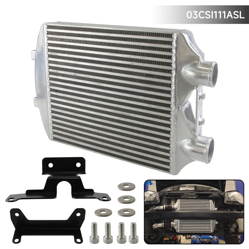 Refroidisseur intermédiaire monté sur le devant pour Skoda Fabia Seat VRS 1.9 PD130 Ibiza Mk4 1.8T/ VW Polo GTI 1.8T modèles TDI amélioré noir/argent