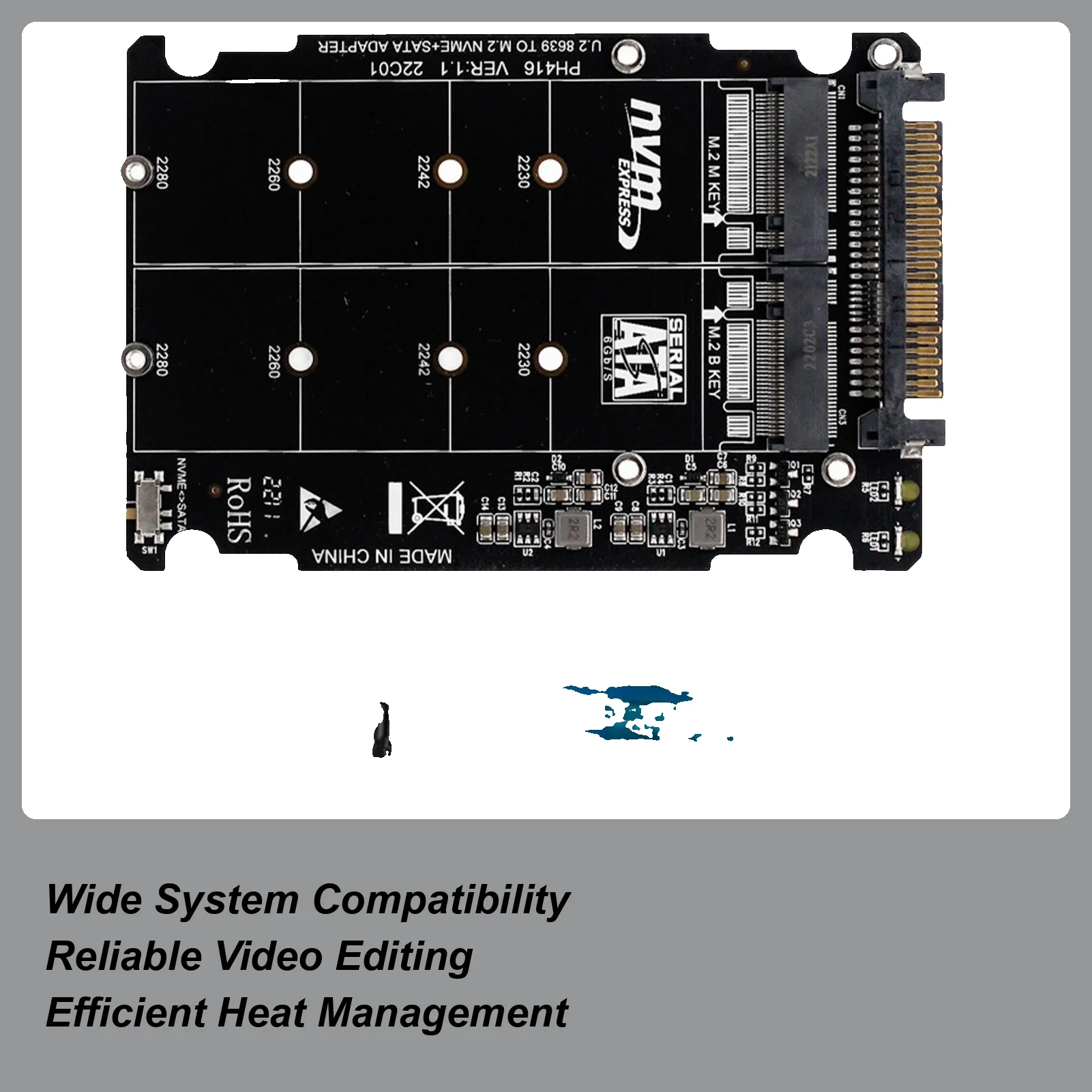 내부 하드 드라이브 U.2 M.2 컴퓨터 하드 드라이브 16GT/s 전송 서버 PC 카드 스토리지 데이터용 노트북 데스크탑 호환