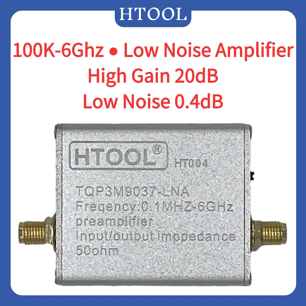 

HT004 - Low Noise Amplifier(LNA) Module for RF & Software Defined Radio(SDR) with Enclosure & USB Cable,100K-6Ghz 20dB High Gain