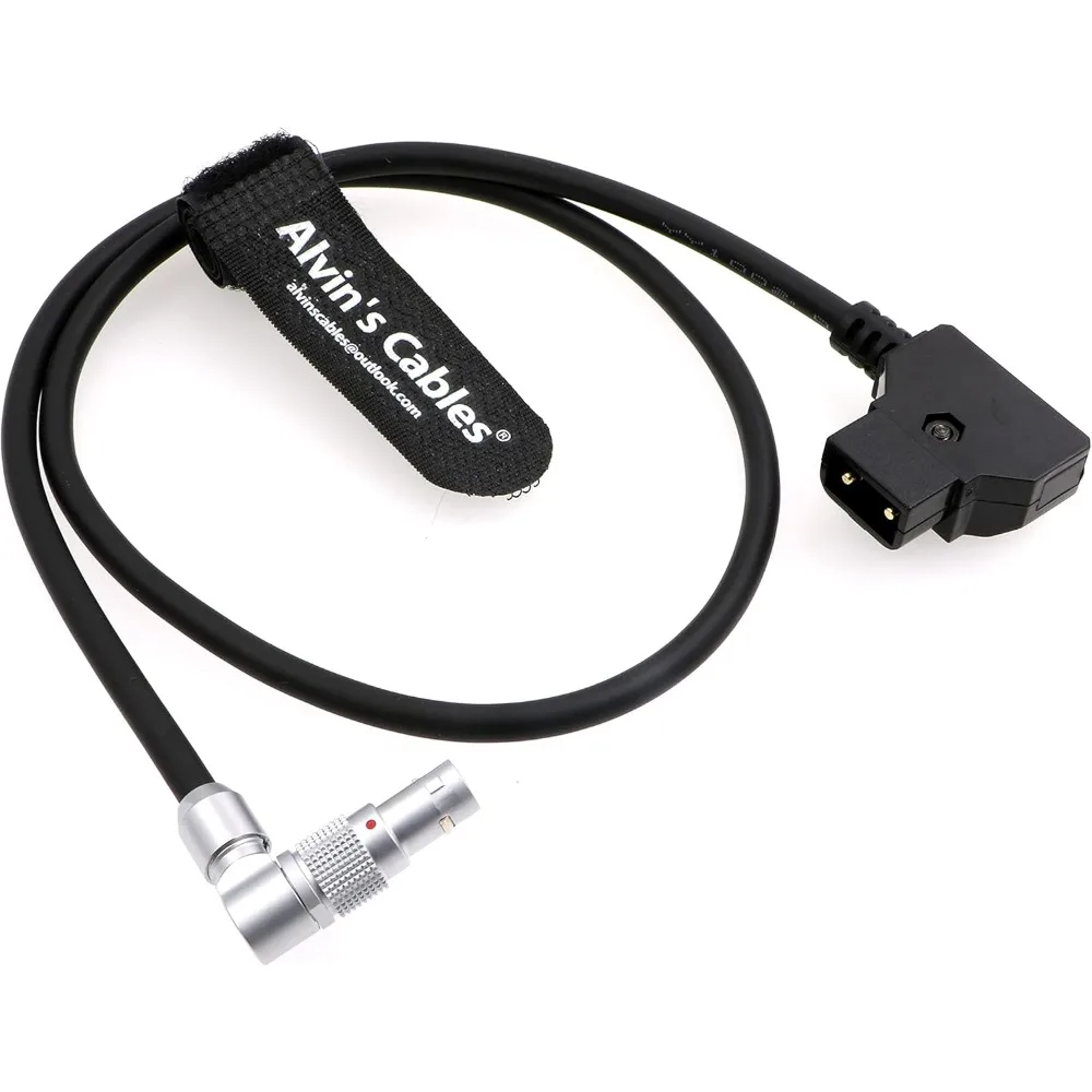 Alvin's Cables Power Cable for Zacuto Kameleon EVF Rotatable Right Angle 4 Pin Male to D-tap 18in/45cm