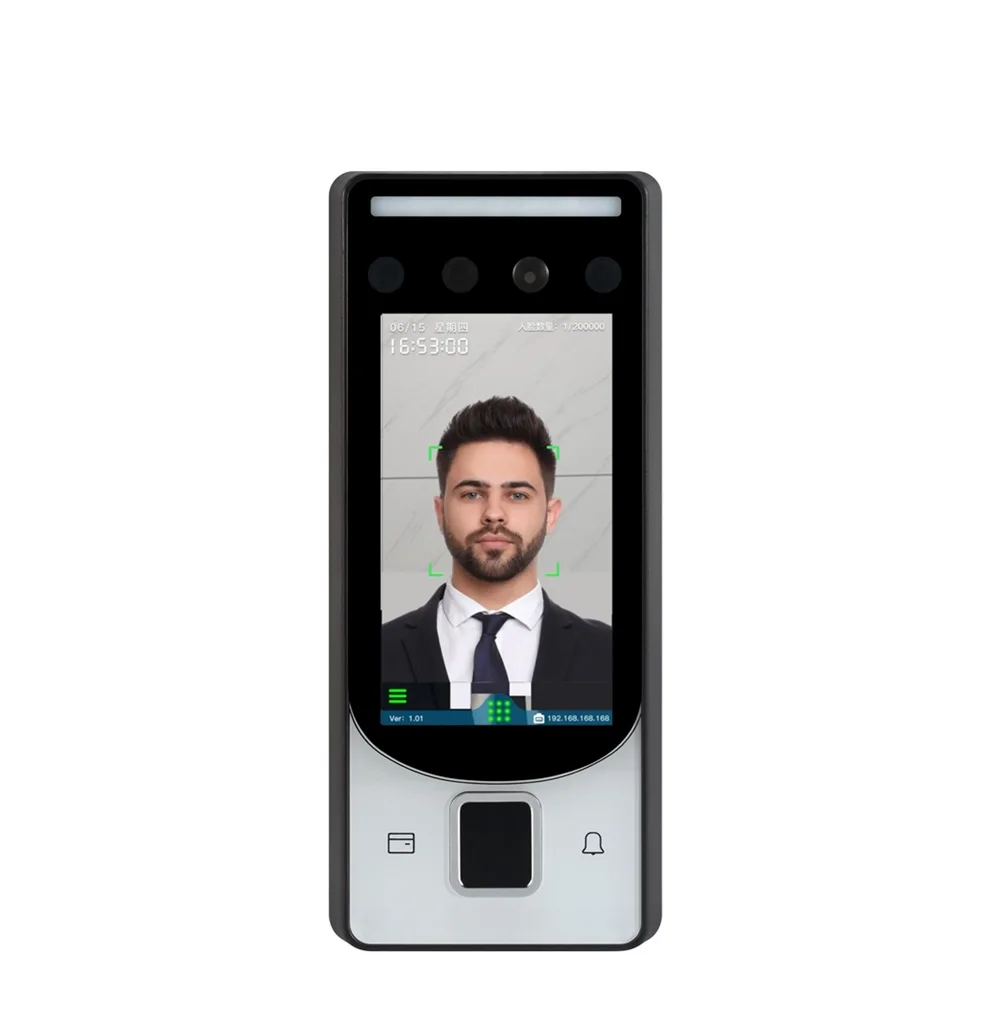 

Customizable Logo Facial Time Attendance Machine Biometric Access Control with Face Fingerprint Palm Vein Recognition