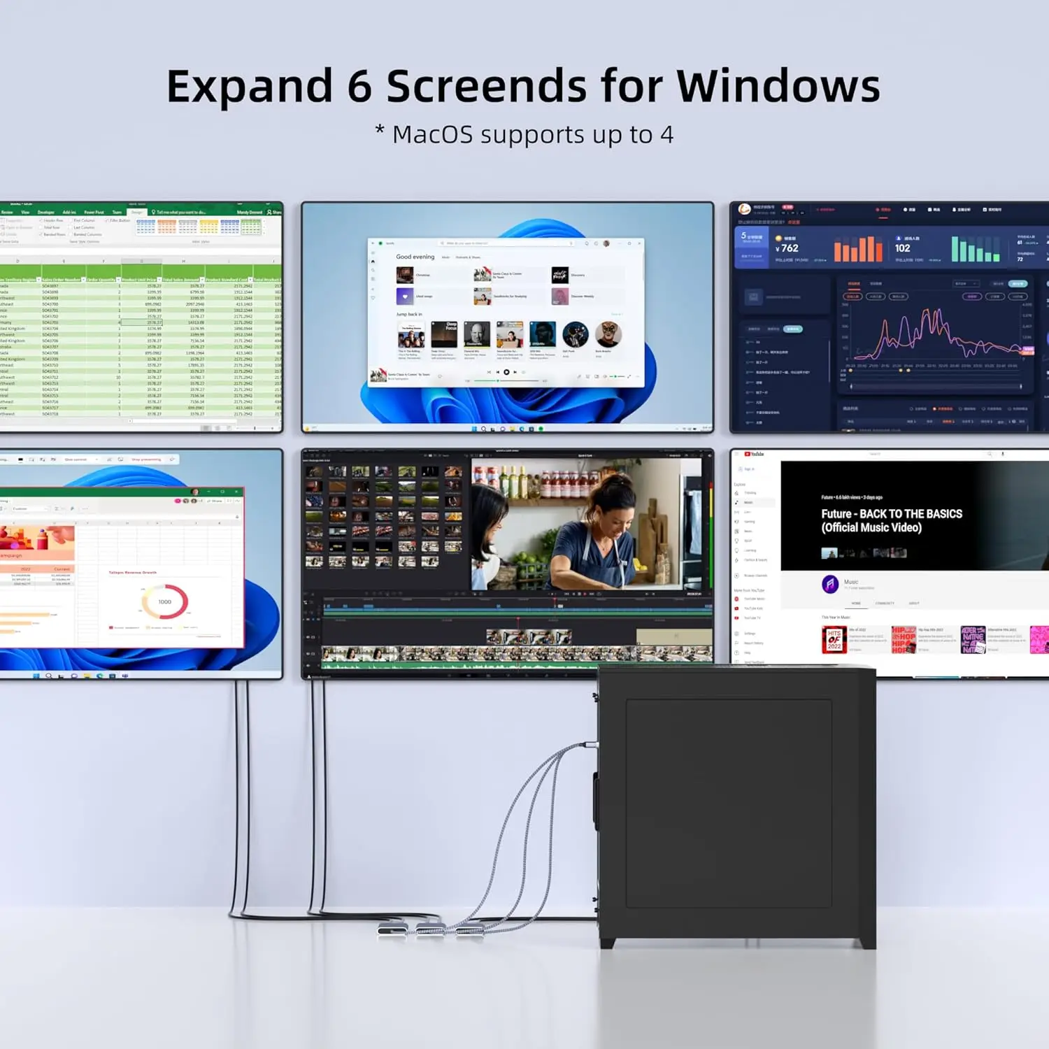 Usb c para duplo hdmi divisor hub usb 3.0 para monitor duplo displaylink adaptador 4k60hz para mac m1 m2 m3 driver necessário